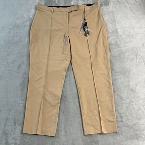 NWT Lane Bryant The Lena Sexy Stretch Slim Leg Pants Womens 18 Short Beige Khaki